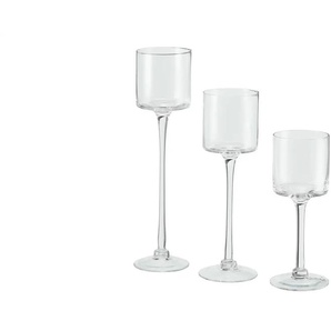 Windlicht 3er Set - transparent/klar - Glas - 30 cm - 7.5 | Möbel Kraft