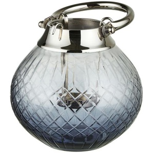 Windlicht | blau | Edelstahl, Glas , Glas , Edelstahl, Aluminium | 15 cm | [15.0] |
