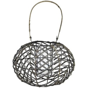 Windlicht | braun | Rattan,Glas | 22,5 cm | 21.0 |