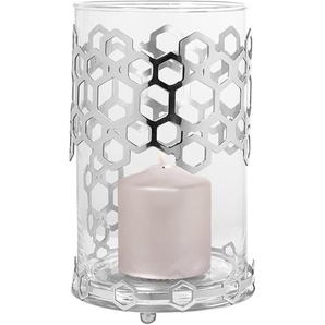 Windlicht FINK DELIGHT Kerzenhalter Gr. H: 25,00 cm, silberfarben Kerzenhalter mit besonderem Lichteffekt
