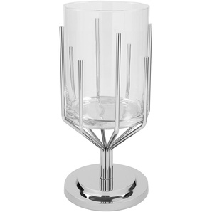 Windlicht FINK LUXOR Kerzenhalter Gr. H: 53 cm, silberfarben Windlichter Laternen Silberfarben - aus Aluminium, Edelstahl und Glas