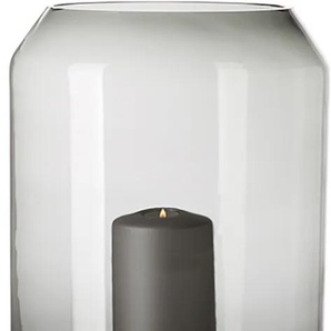 Windlicht FINK ORELIA Kerzenhalter Gr. H: 42,00 cm, bunt (silberfarben, grau) Kerzenhalter aus mundgeblasenem Glas