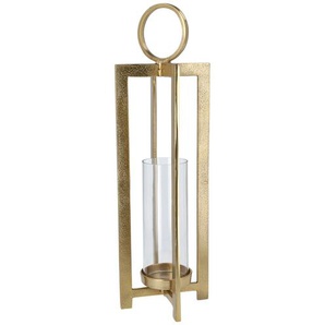 Windlicht - gold - Aluminium, Glas - 66 cm - [20.0] | Möbel Kraft