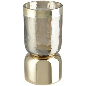 Windlicht - gold - Metall, Glas , Glas , Metall - 16 cm - [8.0] | Möbel Kraft