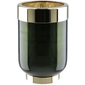 Windlicht - grün - Metall, Glas , Glas , Metall - 11,5 cm - [8.0] | Möbel Kraft