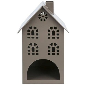 Windlicht Haus - braun - Eisen - 11,5 cm - 19,5 cm - cm 11,5 | Möbel Kraft