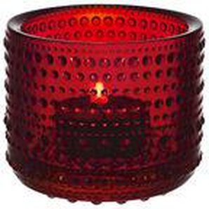 Windlicht Kastehelmi glas rot / Ø 7,6 x H 6,4 cm - Oiva Toikka (1964 - Iittala - Rot