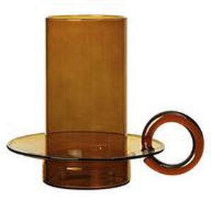 Windlicht Luce glas orange / Ø 17 x H 14 cm - Ferm Living - Orange