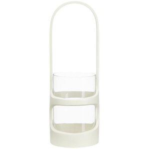 Windlicht mit Glaseinsatz   ¦ creme ¦ Aluminium,Glas ¦ Maße (cm): H: 48  Ø: 14