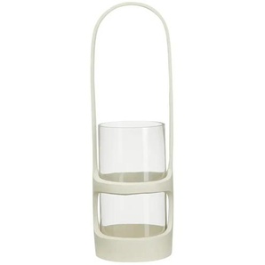 Windlicht mit Glaseinsatz   ¦ creme ¦ Aluminium,Glas ¦ Maße (cm): H: 50  Ø: 15