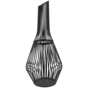 Windlicht - schwarz - Eisen - 45 cm - [19.5] | Möbel Kraft
