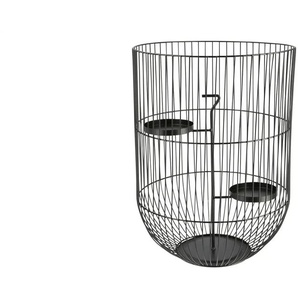 Windlicht - schwarz - Metall - 40 cm - 30.0 | Möbel Kraft