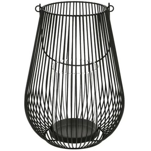 Windlicht | schwarz | Metall,Glas | 26,5 cm | 19.0 |