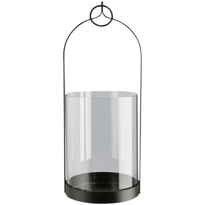 Windlicht - schwarz - Metall, Glas , Glas , Metall - 29 cm - [11.5] | Möbel Kraft