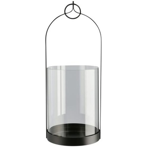 Windlicht - schwarz - Glas , Metall, Metall, Glas - 29 cm - [11.5] | Möbel Kraft