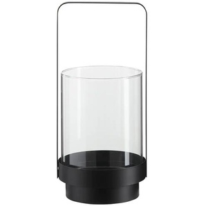 Windlicht - schwarz - Metall, Glas - 33 cm - [15.4] | Möbel Kraft