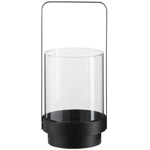 Windlicht | schwarz | Metall,Glas | 33 cm | 15.4 |
