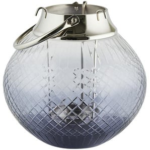Windlicht | silber | Edelstahl, Glas , Glas , Edelstahl, Aluminium | 25 cm | [25.0] |