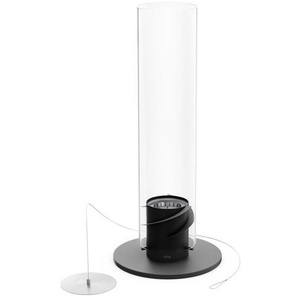 Windlicht Spin 1200 höfats Edelstahl schwarz, Borosilikatglas silber, Designer Thomas Kaiser, Christian Wassermann, 54 cm
