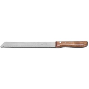 Brotmesser WINDMÜHLENMESSER Kochmesser Gr. Klingenlänge 22,5 cm, braun (holzfarben) Brotmesser Brotsägemesser, 225 mm rostfrei, Kirsche