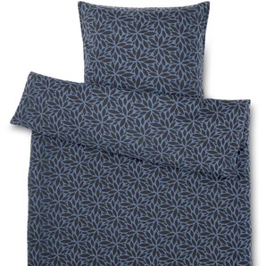 Winterjersey-Bettwäsche, dunkelblau, Übergröße