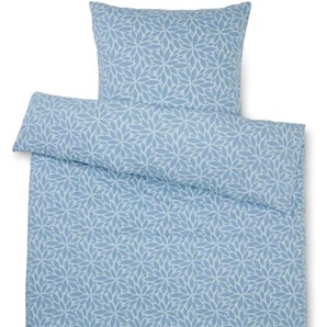 Winterjersey-Bettwäsche, hellblau, Normalgröße