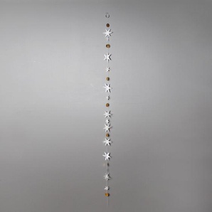 Winterkette Good old friends Papier, weiß/goldfarben/transparent, Designer Sarah Baumann, 7x7 cm