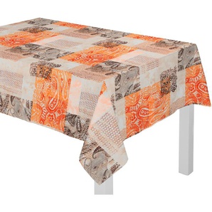 Tischdecke WIRTH JOLANDA Tischdecken Gr. B/L: 130 cm x 220 cm, eckig, orange Tischdecken