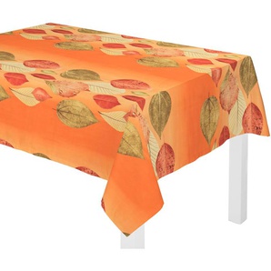 Tischdecke WIRTH MAREK Tischdecken Gr. B/L: 130 cm x 220 cm, eckig, orange (terrakotta) Tischdecken