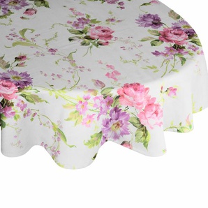 Tischdecke WIRTH MONTROSE Tischdecken Gr. B/L: 130 cm x 190 cm, oval, bunt (rosé, lila) Tischdecken