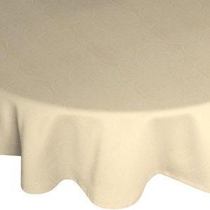 Tischdecke WIRTH Neufahrn Tischdecken Gr. B/L: 130 cm x 190 cm, oval, grau (taupe) Tischdecken