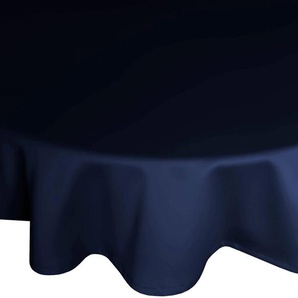 Tischdecke WIRTH NEWBURY Tischdecken Gr. B/L: 130 cm x 190 cm, oval, blau (nachtblau) Tischdecken