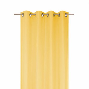 Vorhang WIRTH Felsted Gardinen Gr. 245 cm, Ösen, 132 cm, gelb Ösen