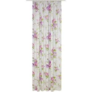 Vorhang WIRTH Montrose Gardinen Gr. 245 cm, Multifunktionsband, 142 cm, bunt (rosé, lila) Esszimmergardinen