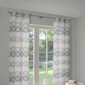 Wirth Vorhang Zirbello, Ösen (1 St), blickdicht, Jacquard