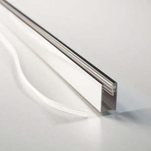 Wandanschlussprofil aus Aluminium für Dusche Glaswand 6 - 8 mm verchromt Länge 195 cm