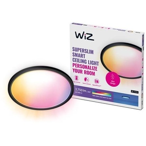 WiZ SuperSlim Smart Ceiling Light 32W Tunable White Dimmable Ultra-Thin Modern Design Svart