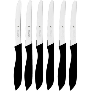 Besteck-Set WMF Essbesteck-Sets Gr. 6 tlg., silberfarben (schwarz, silberfarben) Brotmesser Essesteck-Sets ideal für Brotzeit, Spezialklingenstahl, 6 Stück