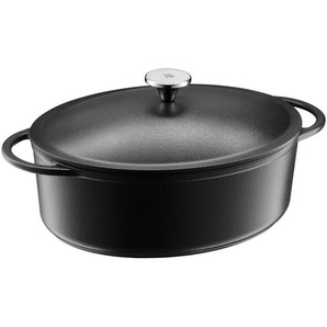 WMF Bräter, Schwarz, Metall, 5,0 L, oval, backofengeeignet,hitzebeständige Griffe, backofengeeignet, Kochen, Töpfe, Bräter