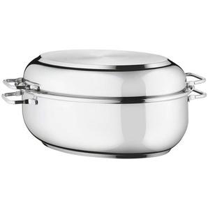 WMF Bräter, Silber, Metall, 8,5 L, rund, 18x28.5x41 cm, backofengeeignet,backofengeeignet, rostfrei, geschmacksneutral, säurefest,