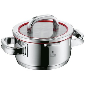 WMF Bratentopf Function 4, Edelstahl, Metall, 1,4 L, rund, Messskala, rostfrei, Abgießfunktion, Griffe werden nicht heiß,mit Silikonring, Kochen,