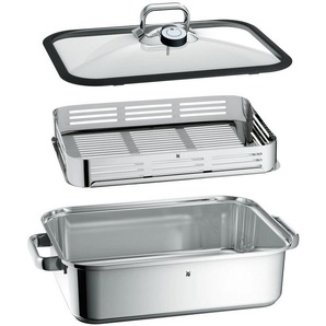 WMF Dampfgartopf Vitalis Bräter mit Deckel, Cromargan® Edelstahl Rostfrei 18/10, herausnehmbares Thermometer, für alle gängigen Herdarten geeignet
