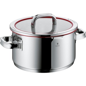 WMF Fleischtopf Function 4, Cromargan® Edelstahl Rostfrei 18/10 (2-tlg), wärmereduzierende Griffe, mit 4 Abgießfunktionen, Innenskalierung