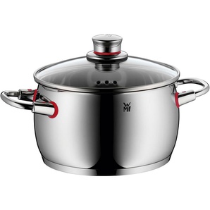 WMF Fleischtopf Quality One, Cromargan® Edelstahl Rostfrei 18/10 (2-tlg), Cool+ Technologie für wärmereduzierte Griffe, breiter Schüttrand