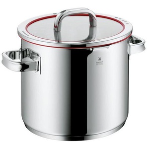 WMF Gemüsetopf Function 4, Edelstahl, Metall, 8,8 L, rund, Messskala, kratzfest, rostfrei, Abgießfunktion, Griffe werden nicht heiß,mit Silikonring,