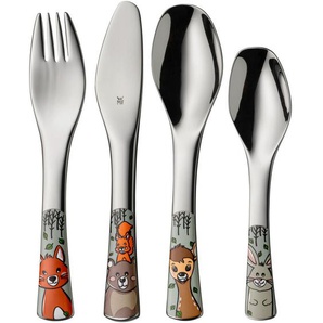 WMF Kinderbesteck, Edelstahl, Metall, 4-teilig, 15.5x2.5x21.3 cm, ergonomischer Griff, lebensmittelecht, Füttern, Kinderbesteck