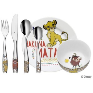 WMF Kindergeschirrset Lion King, Mehrfarbig, Metall, 6-teilig, 6-teilig, Tier, lebensmittelecht, Babyernährung, Kindergeschirr