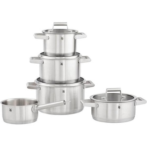 WMF Kochtopfset Comfort Line, Edelstahl, Metall, 5-teilig, 16 cm,20 cm,16 cm, rund, rostfrei, TransTherm®-Allherdboden, Hohlgriffe, Kochen, Töpfe, Topfsets