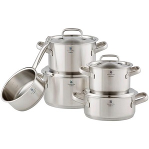 WMF Kochtopfset, Edelstahl, Metall, 5-teilig, 16 cm,20 cm,16 cm, 1,9 L,3,3 L,5,7 L,2,5 L,1,4 L, rund, rostfrei, Griffe werden nicht heiß,