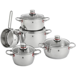 WMF Kochtopfset Quality One, Glas, 5-teilig, 16 cm,20 cm,16 cm, 2 L,4,1 L,6,8 L,3,4 L,1,7 L, backofengeeignet, rostfrei,
